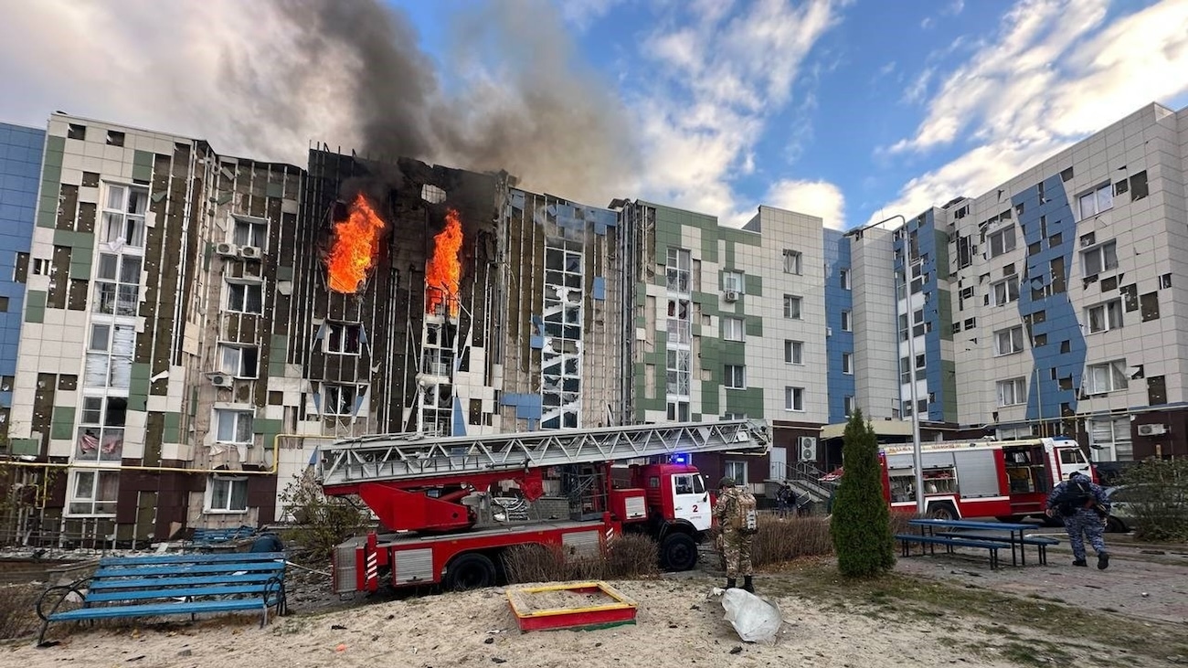 Разбомбленные новостройки в Белгороде